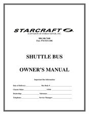 forest river Starcraft Bus Owner's Manual