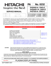Hitachi UltraVision P42H4011A Service Manual