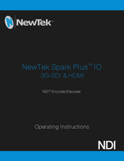 NewTek Spark Plus 3G-SDI Operating Instructions Manual