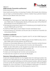 FeinTech VME00110 Instruction Manual