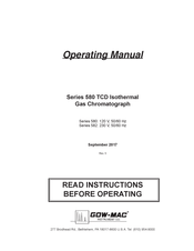 Gow-Mac 582 series Operating Manual