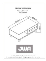 JWA Ridgeway 70904 Assembly Instruction Manual