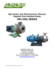 MagnaTex MHL 84-8 Operation And Maintenance Manual