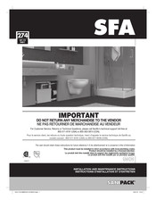 Sfa SANIPACK P30 Installation And Maintenance Instructions Manual
