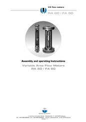 Kirchner und Tochter RA 60 Assembly And Operating Instructions Manual