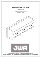JWA CALDWELL 75149 Assembly Instruction Manual