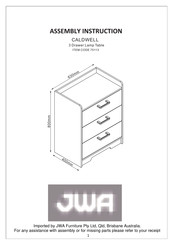 JWA CALDWELL 75113 Assembly Instruction Manual