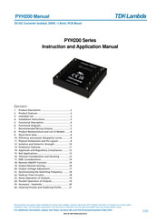 TDK-Lambda PYH200 Series Manual