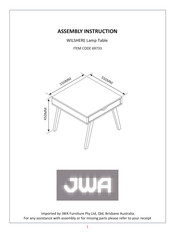 JWA WILSHERE 69733 Assembly Instruction Manual