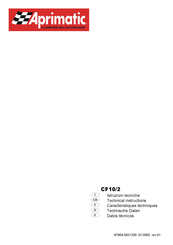 Aprimatic CF10/2 Technical Instructions
