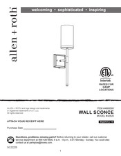 Allen + Roth 4968595 Manual