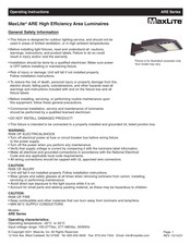 MaxLite ARE100HT3-40BKCB Operating Instructions Manual