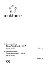 Renkforce 2521587 Operating Instructions Manual