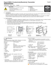 GF Signet ProcessPro 8850-2 Installation Manual