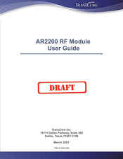 TransCore AR2200 User Manual