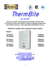 TERMET ThermElite TE80PLP Installation And Operating Instructions Manual