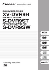 Pioneer XV-DVR9H Operating Instructions Manual
