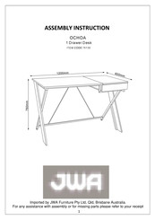 JWA OCHOA 751350001 Assembly Instruction Manual
