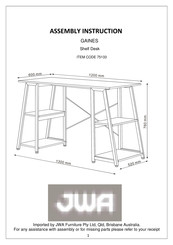 JWA GAINES 75133 Assembly Instruction Manual