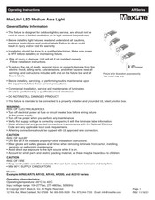 Maxlite AR Series Operating Instructions Manual