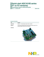 NXP Semiconductors ADC1610S Series Quick Start Manual