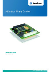 Kontron MSMGS104EX User Manual
