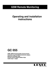 Level GC 055 Operating And Installation Instructions