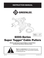 Greenlee Super Tugger 6000 Series Instruction Manual