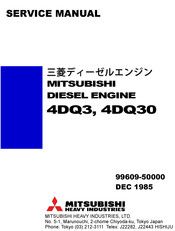 Mitsubishi 4DQ30 Service Manual