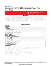 Texas Instruments SimpleLink Wi-Fi CC3 20 Series User Manual
