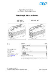 KNF N920 AP.18 Operating Instructions Manual