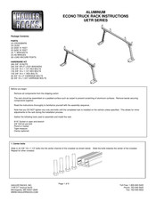 Hauler Racks ECONO TRUCK UETR Series Instructions Manual