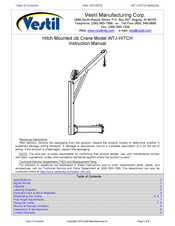 Vestil WTJ-HITCH Instruction Manual