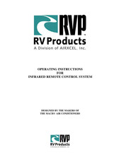 Airxcel RVP INFRARED REMOTE CONTROL SYSTEM Operating Instructions Manual