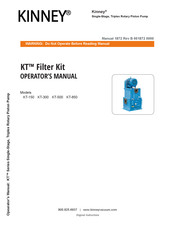 KINNEY KT-150 Operator's Manual