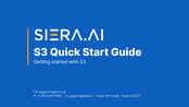 SIERA.AI S3 Quick Start Manual