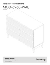 modway MOD-6968-WAL Assembly Instructions Manual