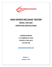 ChemInstruments HSR-2000 Operating Instructions Manual