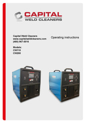 Capital Weld Cleaners CW200 Operating Instructions Manual