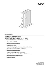 NEC US320f User Manual