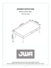JWA Martos 68547 Assembly Instruction Manual