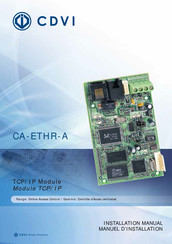 CDVI CA-ETHR-A Installation Manual