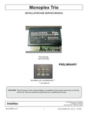 Intellitec Monoplex Trio Installation And Service Manual