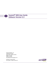 Extreme Networks Summit WM User Manual