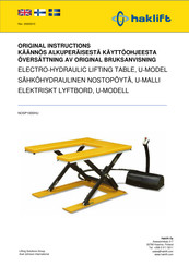 Haklift NOSP1000HU Original Instructions Manual