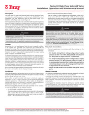 Bray 63 Series Installation, Operation And Maintenance Manual