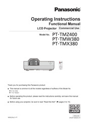 Panasonic PT-TMZ400 Operating Instructions Manual