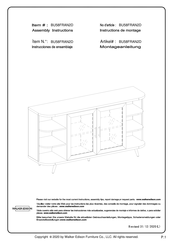 Walker Edison BU58FRAN2D Assembly Instructions Manual