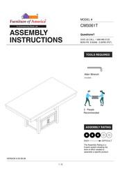 Furniture of America CM3061T Assembly Instructions Manual