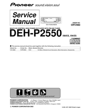Pioneer DEH-P2550XM/ES Service Manual